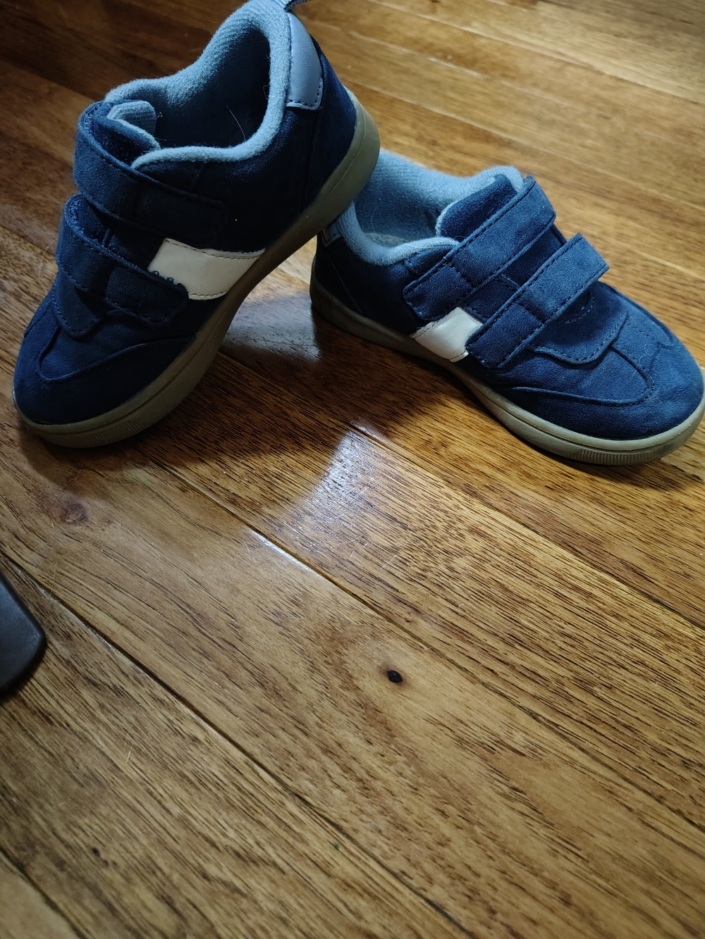 Old Navy Navy Blue and White Kids Velcro Sneakers